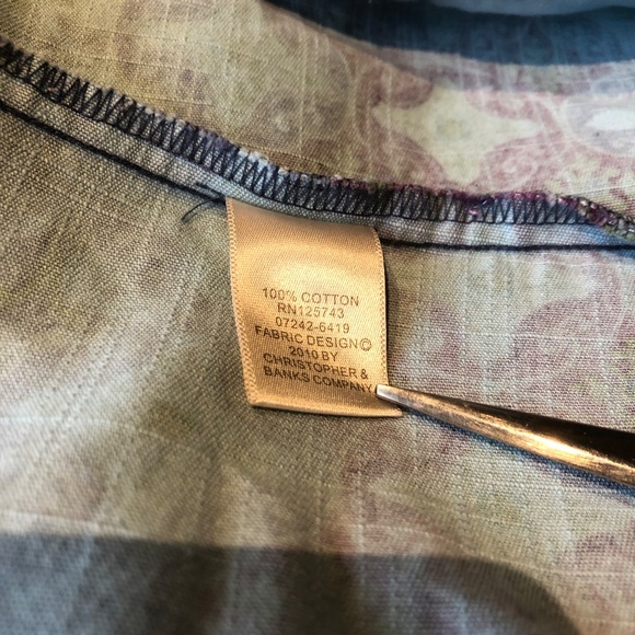 Christopher and Banks Petite XL Button Down colorful Jacket - Picture 11 of 11